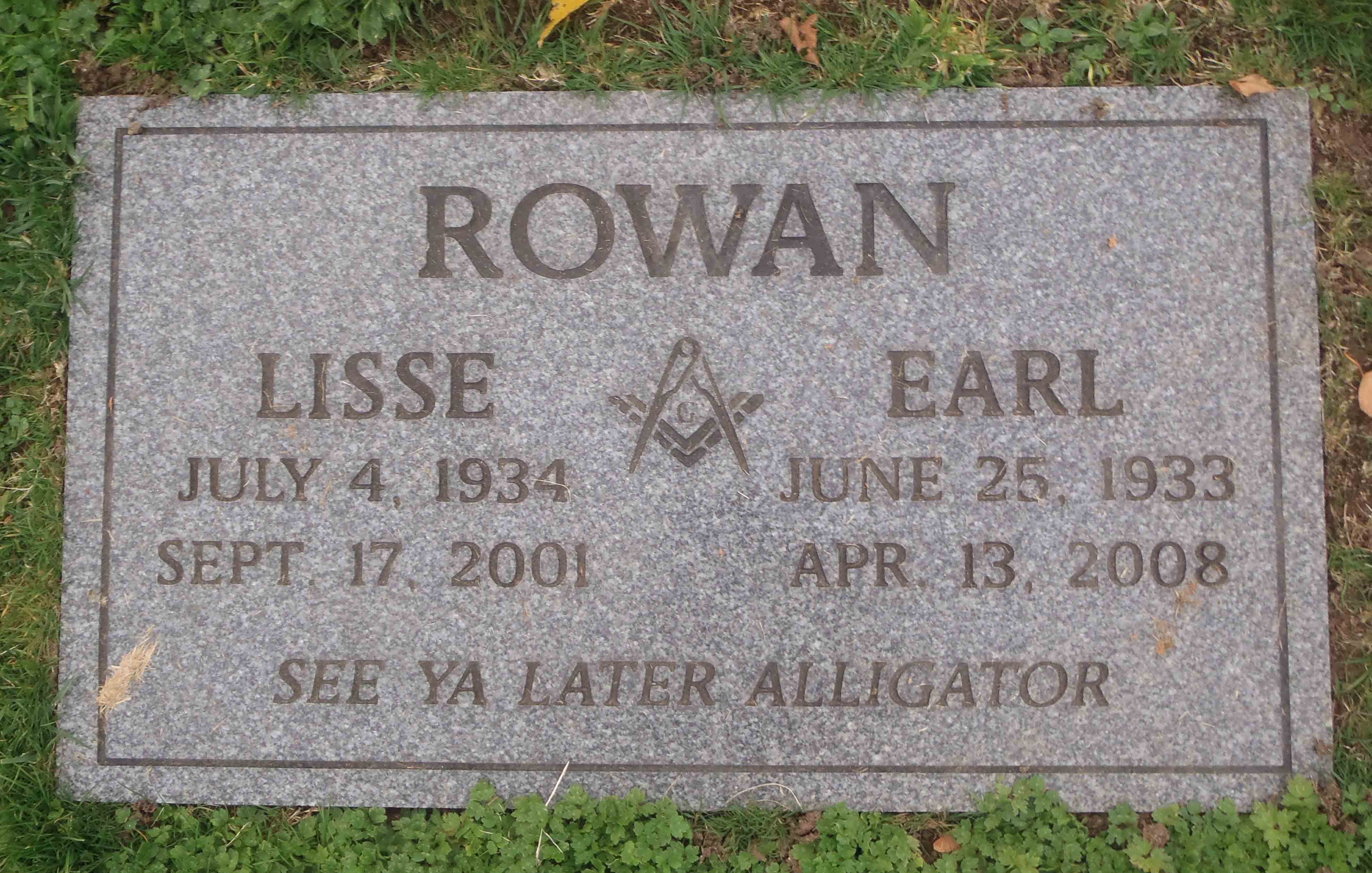 Earl Rowan gravestone